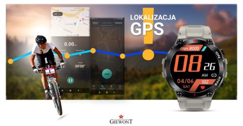 Smartwatch Giewont Pionier GPS GW460-3 - Light Stone Giewont Smartwatch Giewont Pionier GPS GW460-3 - Light Stone Giewont