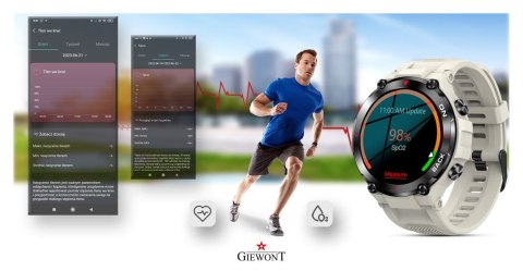 Smartwatch Giewont Pionier GPS GW460-3 - Light Stone Giewont Smartwatch Giewont Pionier GPS GW460-3 - Light Stone Giewont
