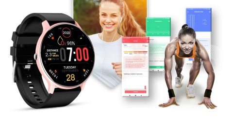 Smartwatch Giewont Sport Around GW120-3 - Rose Gold/Black Effect Giewont Smartwatch Giewont Sport Around GW120-3 - Rose Gold/Black Effect Giewont