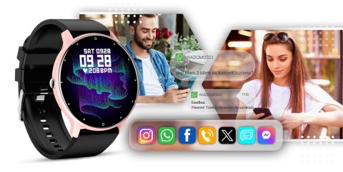 Smartwatch Giewont Sport Around GW120-3 - Rose Gold/Black Effect Giewont Smartwatch Giewont Sport Around GW120-3 - Rose Gold/Black Effect Giewont