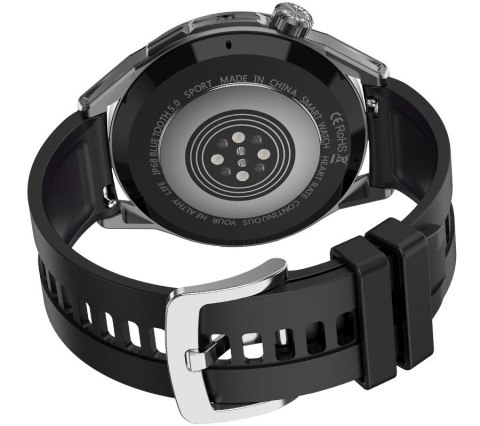 Smartwatch Rubicon RNCE88-1 Czarny- Czarny Pasek Silikonowy + Czarny Pasek Skórzany RUBICON Smartwatch Rubicon RNCE88-1 Czarny- Czarny Pasek Silikonowy + Czarny Pasek Skórzany RUBICON