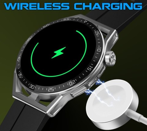 Smartwatch Rubicon RNCE88-1 Czarny- Czarny Pasek Silikonowy + Czarny Pasek Skórzany RUBICON Smartwatch Rubicon RNCE88-1 Czarny- Czarny Pasek Silikonowy + Czarny Pasek Skórzany RUBICON