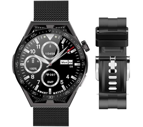Smartwatch Rubicon RNCE88-2 Czarny- Czarny Pasek Silikonowy + Czarna Bransoleta RUBICON Smartwatch Rubicon RNCE88-2 Czarny- Czarny Pasek Silikonowy + Czarna Bransoleta RUBICON
