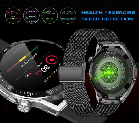 Smartwatch Rubicon RNCE88-2 Czarny- Czarny Pasek Silikonowy + Czarna Bransoleta RUBICON Smartwatch Rubicon RNCE88-2 Czarny- Czarny Pasek Silikonowy + Czarna Bransoleta RUBICON
