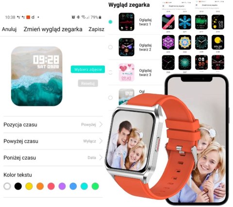 Smartwatch Rubicon RNCE89-3 Złoto-Różowy RUBICON Smartwatch Rubicon RNCE89-3 Złoto-Różowy RUBICON