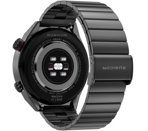Smartwatch Rubicon RNCE99-2 Czarno-Czarny + Czarny Pasek Silikonowy RUBICON Smartwatch Rubicon RNCE99-2 Czarno-Czarny + Czarny Pasek Silikonowy RUBICON