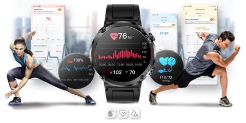 Smartwatch Gravity GT21-1+ Czarny Pasek Silikonowy Gravity Smartwatch Gravity GT21-1+ Czarny Pasek Silikonowy Gravity
