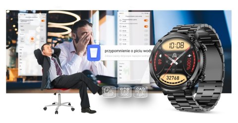 Smartwatch Gravity GT21-1+ Czarny Pasek Silikonowy Gravity Smartwatch Gravity GT21-1+ Czarny Pasek Silikonowy Gravity
