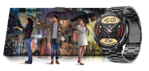 Smartwatch Gravity GT21-1+ Czarny Pasek Silikonowy Gravity Smartwatch Gravity GT21-1+ Czarny Pasek Silikonowy Gravity