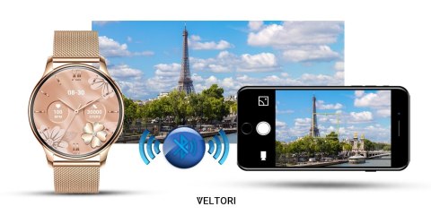 Smartwatch Damski Veltori VT300-1 Złota Bransoleta VELTORI Smartwatch Damski Veltori VT300-1 Złota Bransoleta VELTORI