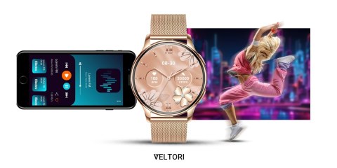 Smartwatch Damski Veltori VT300-1 Złota Bransoleta VELTORI Smartwatch Damski Veltori VT300-1 Złota Bransoleta VELTORI