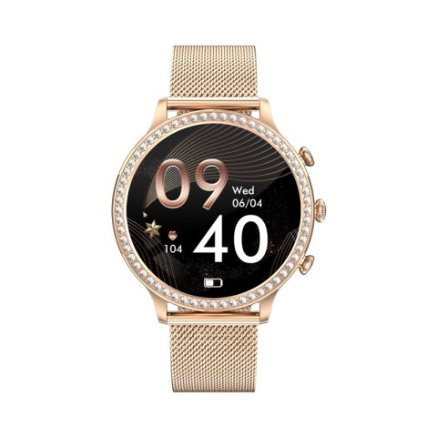 Smartwatch Damski Veltori VT310-1 Złota Bransoleta + Różowy Pasek Silikonowy VELTORI Smartwatch Damski Veltori VT310-1 Złota Bransoleta + Różowy Pasek Silikonowy VELTORI