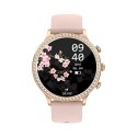 Smartwatch Damski Veltori VT310-1 Złota Bransoleta + Różowy Pasek Silikonowy VELTORI