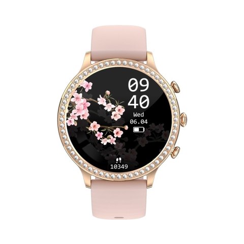 Smartwatch Damski Veltori VT310-1 Złota Bransoleta + Różowy Pasek Silikonowy VELTORI Smartwatch Damski Veltori VT310-1 Złota Bransoleta + Różowy Pasek Silikonowy VELTORI