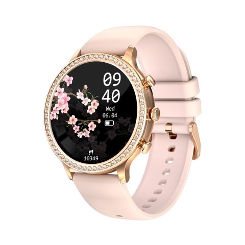 Smartwatch Damski Veltori VT310-1 Złota Bransoleta + Różowy Pasek Silikonowy VELTORI Smartwatch Damski Veltori VT310-1 Złota Bransoleta + Różowy Pasek Silikonowy VELTORI