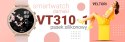 Smartwatch Damski Veltori VT310-1 Złota Bransoleta + Różowy Pasek Silikonowy VELTORI