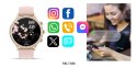 Smartwatch Damski Veltori VT310-1 Złota Bransoleta + Różowy Pasek Silikonowy VELTORI
