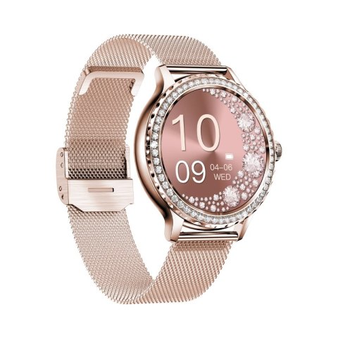 Smartwatch Damski Veltori VT320-1 Złota Bransoleta + Różowy Pasek Silikonowy VELTORI Smartwatch Damski Veltori VT320-1 Złota Bransoleta + Różowy Pasek Silikonowy VELTORI