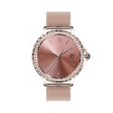 Smartwatch Damski Veltori VT320-1 Złota Bransoleta + Różowy Pasek Silikonowy VELTORI