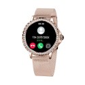 Smartwatch Damski Veltori VT320-1 Złota Bransoleta + Różowy Pasek Silikonowy VELTORI