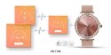 Smartwatch Damski Veltori VT320-1 Złota Bransoleta + Różowy Pasek Silikonowy VELTORI