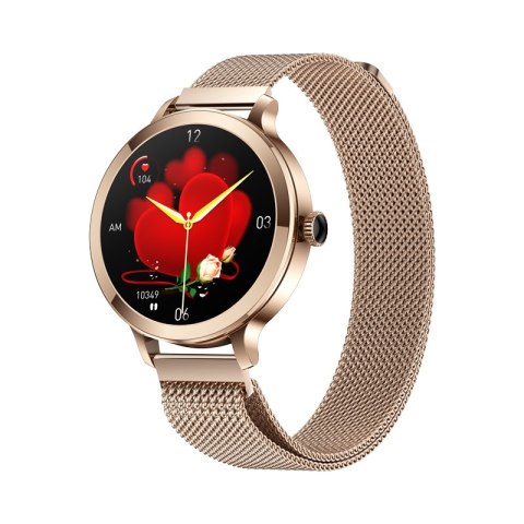 Smartwatch Damski Veltori VT340-1 Złota Bransoleta + Różowy Pasek Silikonowy VELTORI Smartwatch Damski Veltori VT340-1 Złota Bransoleta + Różowy Pasek Silikonowy VELTORI