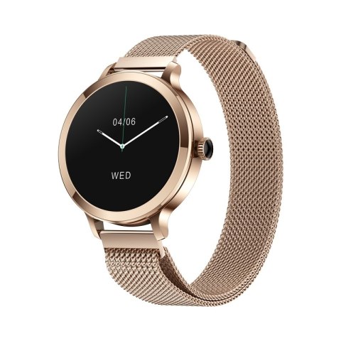 Smartwatch Damski Veltori VT340-1 Złota Bransoleta + Różowy Pasek Silikonowy VELTORI Smartwatch Damski Veltori VT340-1 Złota Bransoleta + Różowy Pasek Silikonowy VELTORI