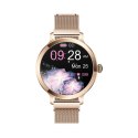 Smartwatch Damski Veltori VT340-1 Złota Bransoleta + Różowy Pasek Silikonowy VELTORI