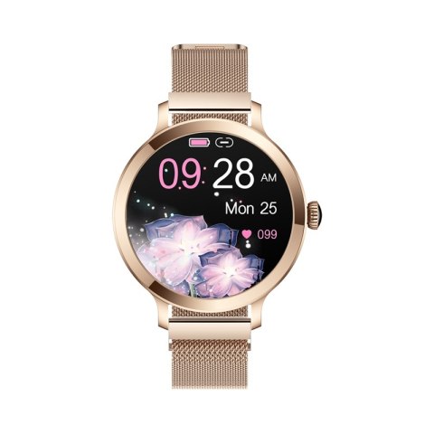 Smartwatch Damski Veltori VT340-1 Złota Bransoleta + Różowy Pasek Silikonowy VELTORI Smartwatch Damski Veltori VT340-1 Złota Bransoleta + Różowy Pasek Silikonowy VELTORI