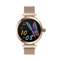 Smartwatch Damski Veltori VT340-1 Złota Bransoleta + Różowy Pasek Silikonowy VELTORI