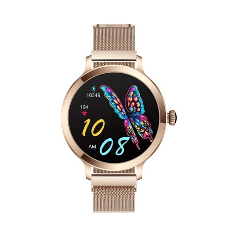 Smartwatch Damski Veltori VT340-1 Złota Bransoleta + Różowy Pasek Silikonowy VELTORI Smartwatch Damski Veltori VT340-1 Złota Bransoleta + Różowy Pasek Silikonowy VELTORI