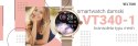 Smartwatch Damski Veltori VT340-1 Złota Bransoleta + Różowy Pasek Silikonowy VELTORI