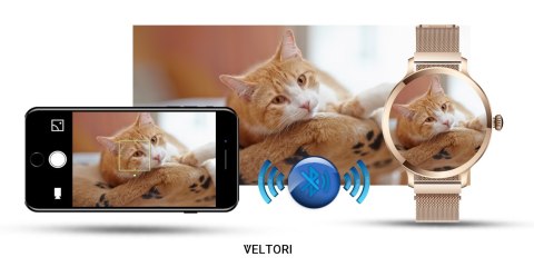 Smartwatch Damski Veltori VT340-1 Złota Bransoleta + Różowy Pasek Silikonowy VELTORI Smartwatch Damski Veltori VT340-1 Złota Bransoleta + Różowy Pasek Silikonowy VELTORI