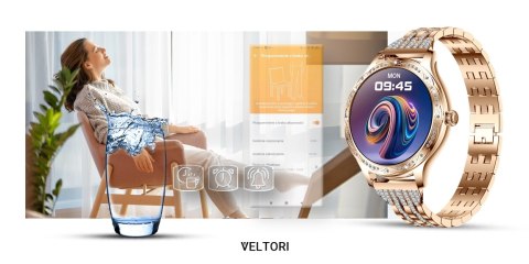 Smartwatch Damski Veltori VT350-1 Bransoleta Różowe Złoto VELTORI Smartwatch Damski Veltori VT350-1 Bransoleta Różowe Złoto VELTORI