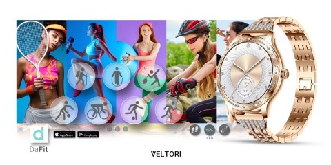 Smartwatch Damski Veltori VT350-1 Bransoleta Różowe Złoto VELTORI Smartwatch Damski Veltori VT350-1 Bransoleta Różowe Złoto VELTORI