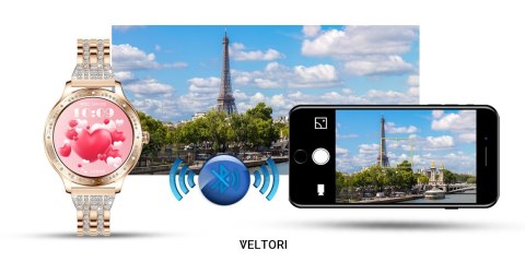 Smartwatch Damski Veltori VT350-1 Bransoleta Różowe Złoto VELTORI Smartwatch Damski Veltori VT350-1 Bransoleta Różowe Złoto VELTORI