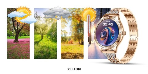 Smartwatch Damski Veltori VT350-1 Bransoleta Różowe Złoto VELTORI Smartwatch Damski Veltori VT350-1 Bransoleta Różowe Złoto VELTORI