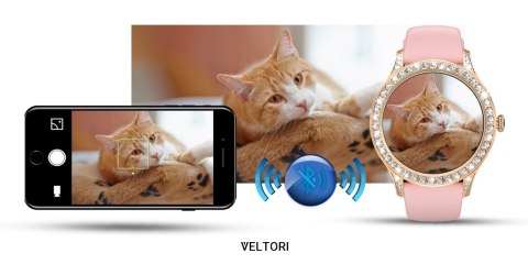 Smartwatch Damski Veltori VT360-1 Różowy Pasek Silikonowy VELTORI Smartwatch Damski Veltori VT360-1 Różowy Pasek Silikonowy VELTORI