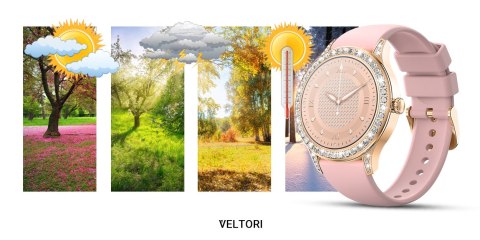 Smartwatch Damski Veltori VT360-1 Różowy Pasek Silikonowy VELTORI Smartwatch Damski Veltori VT360-1 Różowy Pasek Silikonowy VELTORI