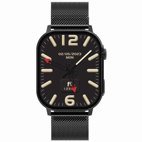 Smartwatch Gravity GT15-1 Czarny Pasek Silikonowy + Czarna Bransoleta Gravity Smartwatch Gravity GT15-1 Czarny Pasek Silikonowy + Czarna Bransoleta Gravity