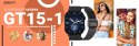 Smartwatch Gravity GT15-1 Czarny Pasek Silikonowy + Czarna Bransoleta Gravity