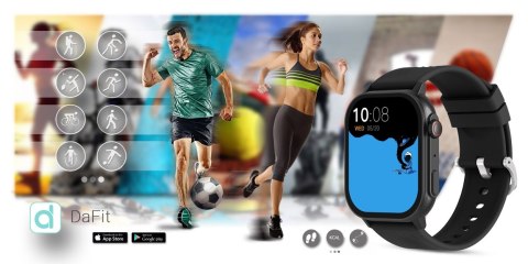 Smartwatch Gravity GT15-1 Czarny Pasek Silikonowy + Czarna Bransoleta Gravity Smartwatch Gravity GT15-1 Czarny Pasek Silikonowy + Czarna Bransoleta Gravity