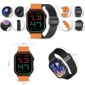 Smartwatch Gravity GT15-2 Pomarańczowy Pasek Silikonowy + Czarna Bransoleta Gravity