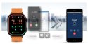 Smartwatch Gravity GT15-2 Pomarańczowy Pasek Silikonowy + Czarna Bransoleta Gravity