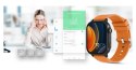 Smartwatch Gravity GT15-2 Pomarańczowy Pasek Silikonowy + Czarna Bransoleta Gravity