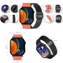 Smartwatch Gravity GT15-3 Czerwony Pasek Silikonowy + Czarna Bransoleta Gravity