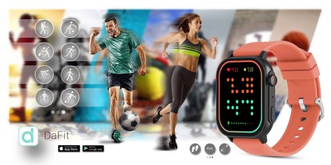 Smartwatch Gravity GT15-3 Czerwony Pasek Silikonowy + Czarna Bransoleta Gravity Smartwatch Gravity GT15-3 Czerwony Pasek Silikonowy + Czarna Bransoleta Gravity