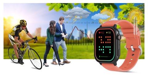 Smartwatch Gravity GT15-3 Czerwony Pasek Silikonowy + Czarna Bransoleta Gravity Smartwatch Gravity GT15-3 Czerwony Pasek Silikonowy + Czarna Bransoleta Gravity