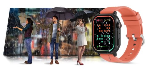 Smartwatch Gravity GT15-3 Czerwony Pasek Silikonowy + Czarna Bransoleta Gravity Smartwatch Gravity GT15-3 Czerwony Pasek Silikonowy + Czarna Bransoleta Gravity