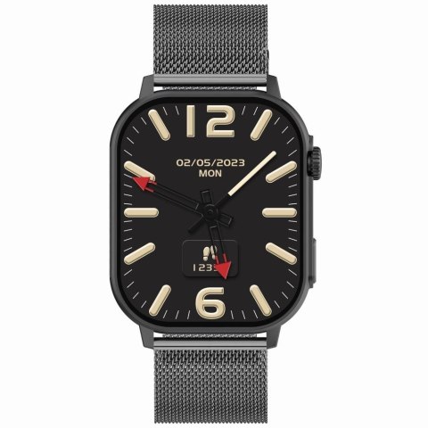 Smartwatch Gravity GT15-4 Niebieski Pasek Silikonowy + Tytanowa Bransoleta Gravity Smartwatch Gravity GT15-4 Niebieski Pasek Silikonowy + Tytanowa Bransoleta Gravity